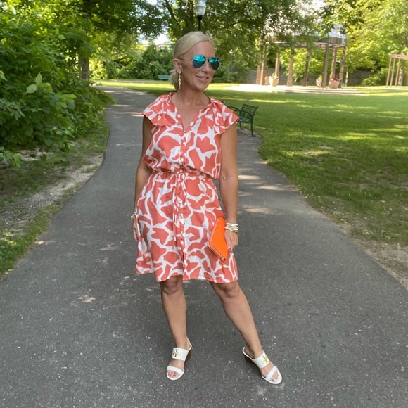 LOFT Silk Dress Animal Print - Small - Picture 4 of 5